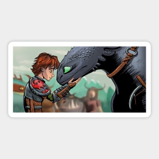 Hiccup and Toothless Friendship Sticker